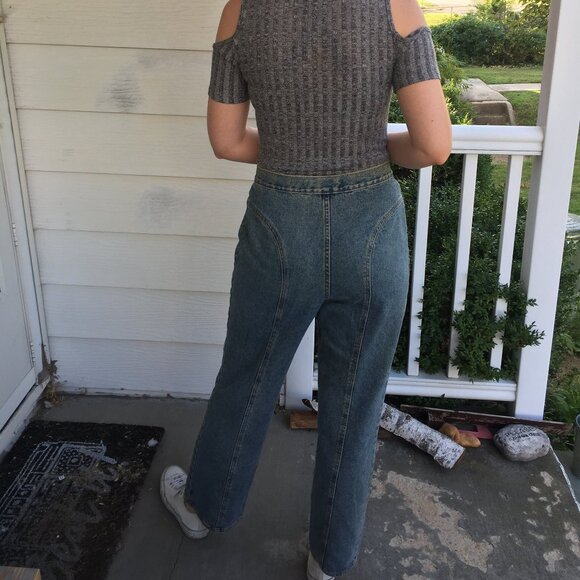 VTG Sz 8 High Waisted Jeans Harve Bernard, Denim, 70s, 80s, Mom Jeans, Seamwork - Picture 9 of 9